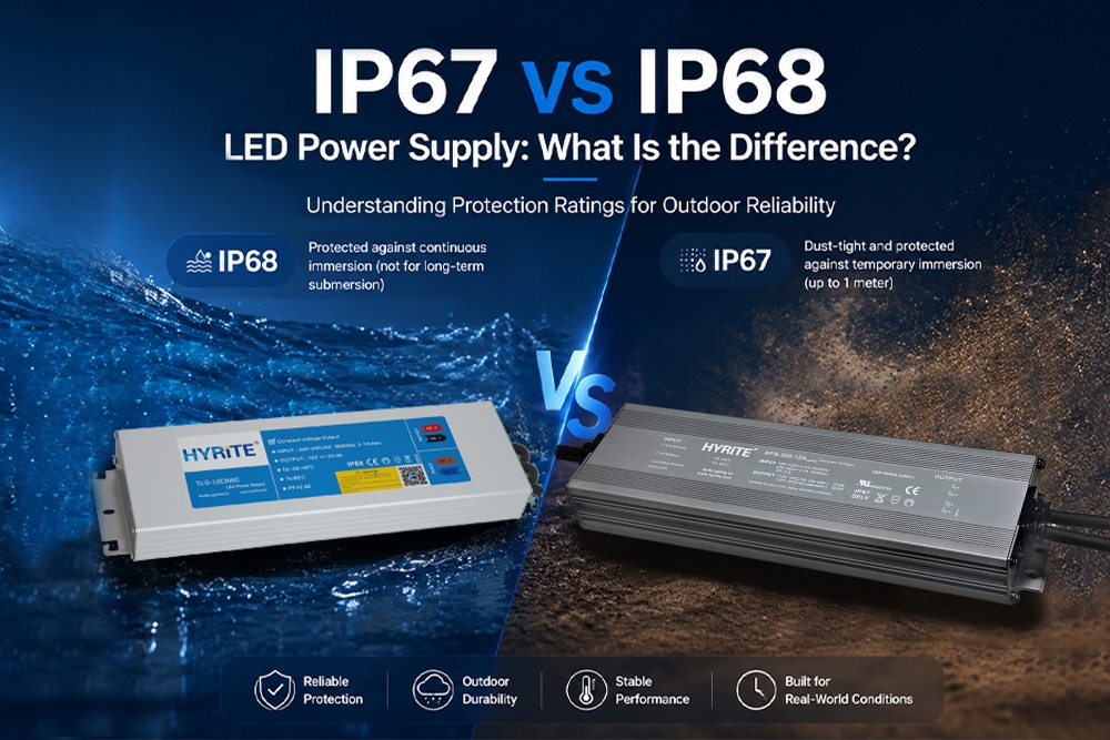 IP67 vs IP68 LED Power Supply: What Is the Difference?